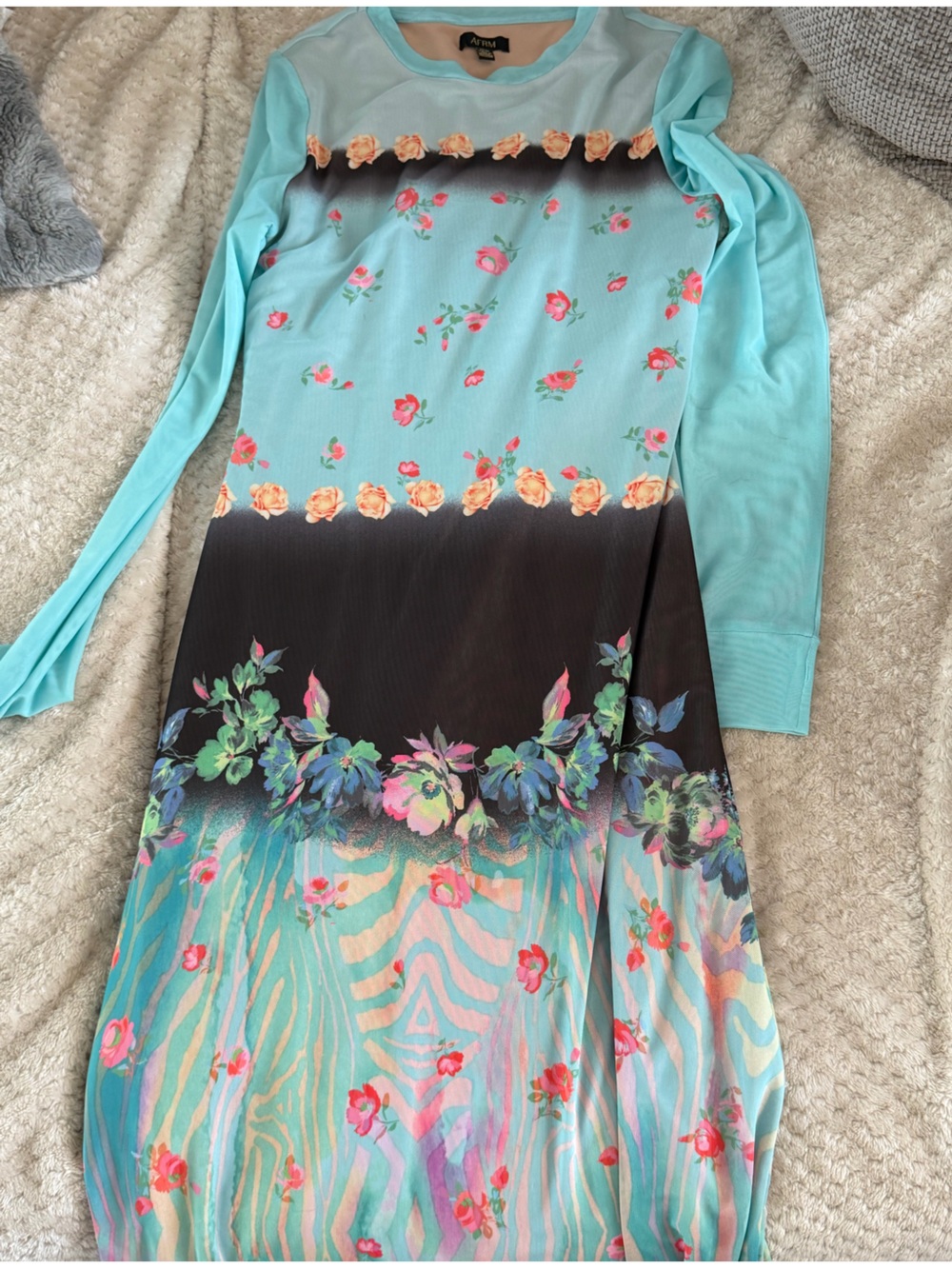 REVOLVE Aqua Floral Maxi Dress